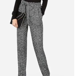 Express Black and White Cropped Pants